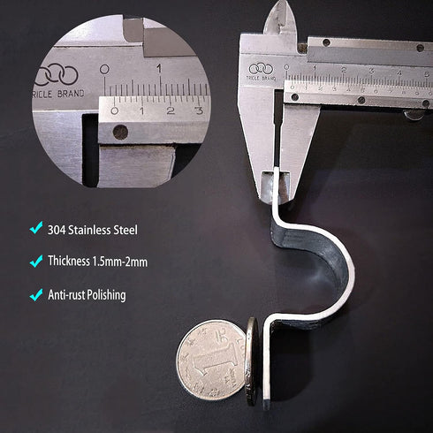 4 Inch Pipe Strap 304 Stainless Steel Conduit Strap 2 Hole Heavy Duty Strap Clamp for Tube Pipe or Wire Cord Installation(102mm 5pcs)...