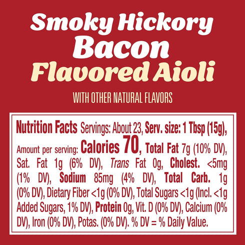 Kraft Smoky Hickory Bacon Flavored Aioli, 12 oz Bottle...