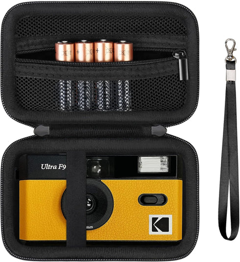 Hard Travel Case for Kodak F9/1 Shot/Ilford/Corex Reusable Ultra 35mm Film Camera, Protective Storage Carrying Case with Zipper Mesh Pocket for Ba...