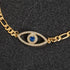 Evil Eye Hamsa Hand Charm Anklet for Women Teen Girls, Dainty Handmade Sideways Hanging Evil Eye Real 14K Gold / 18K Gold/Silver Ankle Bracelet Mi...