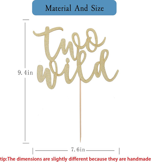 Two Wild Birthday Cake Toppers-two Cake Toppers, Two Wild Party Decorations, Baby Shower Photo Props, Photo Studio Photo Props, Smash Cakes....