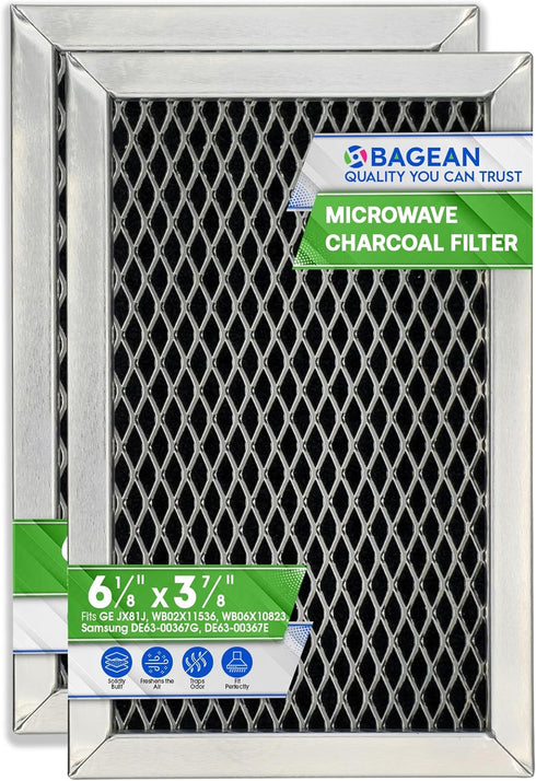 Microwave Charcoal Filter 6.15” x 3.95” for JX81J WB02X11536 WB06X10823 GE Microwave Filter Replacement - Vent Carbon Filter Freshens and Filters ...