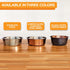 Neater Pet Brands Hammered Decorative Designer Bowls - Luxury Style Premium Dog and Cat Dishes (Large, Copper)...