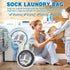 4 Pcs Sock Laundry Bag, Socks Organizer Mesh Bags for Washing Machine, Large Wash Bag Hanging for Stocking Underwear Bra Lingerie, Travel Organize...