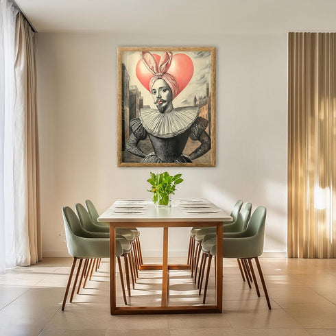 Posterizer 1 pcs-funny humourous William Shakespeare with balloon ears 2-Comedy Art-Gift for Art Lovers-Living Room Bedroom Decor- unframed wall a...