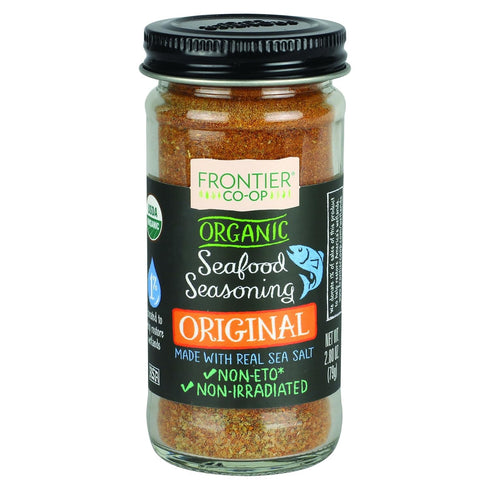 Frontier Co-op Organic Blackened Seafood Seasoning, 2.8 Ounce Bottle, Savory Blend for Fish, Seafood, Sauces, Chowders...