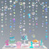 40 Ft Iridescent Mermaid Garland with Jellyfish Seashell Starfish Pearl Holographic Paper Streamer for Little Mermaid Rainbow Theme Birthday Bache...