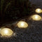 SUNNYPARK Solar Garden Lights Outdoor Set of 4 Plastic Pebble Shape Decorative Rock Lights Waterproof - Warm White...