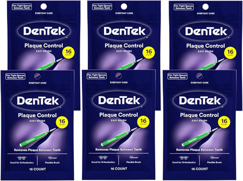Dentek Easy Brush Cleaners Extra Tight Spaces 16 Count (6 Pack)...