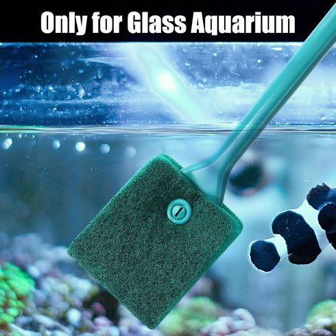 AQUANEAT 3pcs Aquarium Glass Cleaner, Aquarium Algae Scraper, Fish Tank Sponge Brush, Aquarium Algae Scrubber...