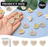 20 Pcs Faux Pearl Rhinestone Heart Buttons, White Retro Vintage Buttons Heart Metal Buttons Sew on Buttons Embellishments for DIY Crafts, 23mm...
