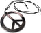 Peace Sign Pendant Necklace 70's Hippie Costume Silver, Black...