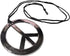 Peace Sign Pendant Necklace 70's Hippie Costume Silver, Black...