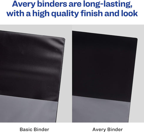 Avery Heavy-Duty 3 Ring Binder, 1 Inch Slant Rings, Orchid View Binder (79272)...