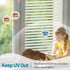Niviy Frosted Window Film Privacy Window Sticker Non Adhesive Window Vinyl Film Removable Static Cling Window Film UV Protection Striped Pattern f...