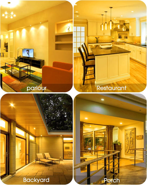 PAR38 Yellow Bug Light Bulb Outdoor, 150W Equivalent Yellow Amber LED Bulbs Outside, PAR38 LED Flood Light 15W 1300LM E26 Base for Porch Lights, H...