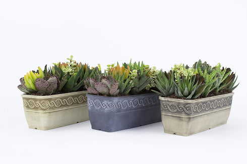 Classic Home and Garden 9408CP3D-238 Set of 3 8" Round Corinthian Planter, Oil Rubbed Bronze...