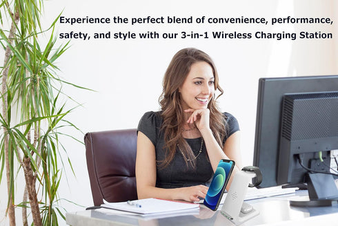 Wireless Charger iPhone,3 in 1 Fast Wireless Charging Station Stand Dock for Apple Watch Ultra/8/7/6/SE/5/4/3/2,Airpods Pro,iPhone 15/15 Pro Max/1...