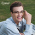 Cyxus Blue Light Glasses Men Retro Semi Rimless Clear Blue Light Glasses for Computer Eye Strain Gaming Glasses Anti Harmful Blue Light for Men Wo...