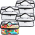 4 Packs Clear Toy Storage Bags- 9.4 x 6.7 x 4.3 Inch Transparent PVC Toy Organizing Bags with Zipper- Waterproof Toy Storage Organizer Pouch for B...