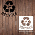 FINGERINSPIRE Recycle Logo Stencil 11.8x11.8 inch Recycle with Text Stencil Reusable Plastic Recycle Sign Stencil with Leaf Pattern DIY Reuse Logo...