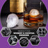 ShapedIceMolds 3D Large Skull Ice Cube Mold Tray, Round Whiskey Ice Mold with Lid for Whiskey Drinkers, Bartenders, Gift Exchanges, Home Bar Enthu...