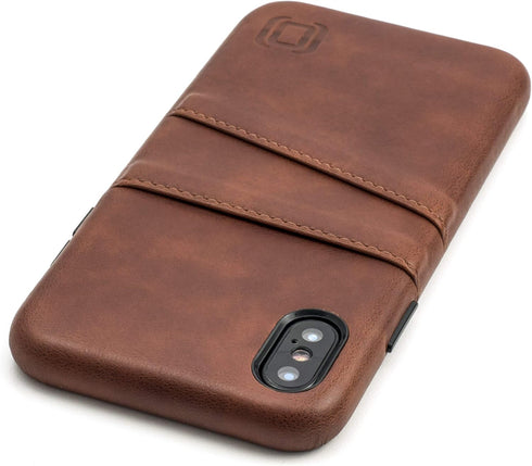 Dockem Wallet Case for iPhone X/XS: Built-in Metal Plate for Magnetic Mounting & 2 Credit Card Holders, (5.8" Exec M2, Synthetic Leather, Brown)...