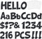 216 Pcs Glitter Bulletin Board Letters, Numbers and Punctuation, Poster Board Letters Alphabet Cut Out Cardboard Letters Accessories for Classroom...