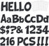 216 Pcs Glitter Bulletin Board Letters, Numbers and Punctuation, Poster Board Letters Alphabet Cut Out Cardboard Letters Accessories for Classroom...