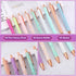 Handepo 20 Pcs Christmas Glitter Retractable Click Ball Pens Cute Pens for Journaling Fancy Pen for Women Metal Retractable Pen and 20 Pcs Replace...
