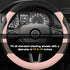 Cute Steering Wheel Cover for Women Girl, Breathable, Anti-Slip, Odourless Car Interior, Soft PU Leather Universal Car Accessory for Diverse Cars?...