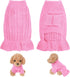 Small Dog Sweater Pet Christmas Sweater Dress for Dogs Cat Pet for Winter Christmas Holiday Breathable Ruffle Hem Design (Pink, Large)...
