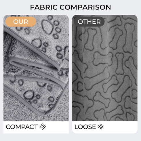 Luciphia 1 Pack 3 Blankets Fluffy Premium Fleece Pet Blanket Flannel Paw Printed Throw for Dog Cat Grey Paw Medium(30"x20",Pack of 3)...