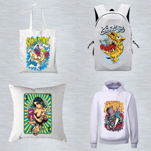 5 Pieces(XXXL Size)Heat Transfer Vinyl Patches;Washable Artistic Fun Funky Style Iron on Stickers;T-Shirt Bag Pillow Clothing DIY Craft Supply Com...