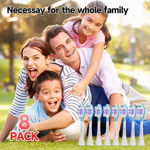 Electric Toothbrush Heads for Philips Sonicare Replacement Heads, 8 Pack Replacement Toothbrush Heads Soft Philips Sonicare A3 Sensitive Replaceme...