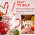 100 Pieces Wooden Spoons Disposable 5.5'' Christmas Disposable Wooden Spoon Pattern Wooden Spoons for Hot Chocolate Wooden Tasting Spoons for Cake...