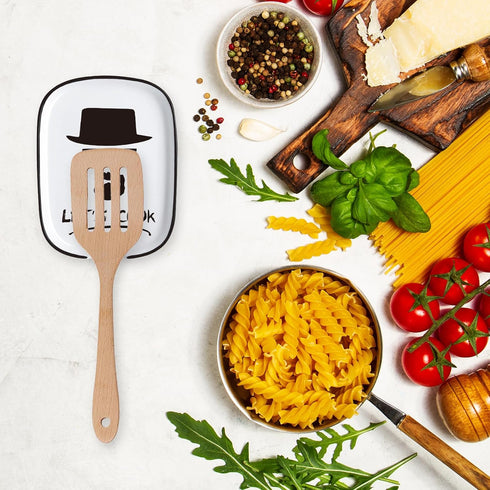 Let's Cook Ceramic Spoon Rest for Kitchen Stove, Heat Resistant Large Spoon Holder for Kitchen Counter Cooking Utensil Rest Chef New House Housewa...