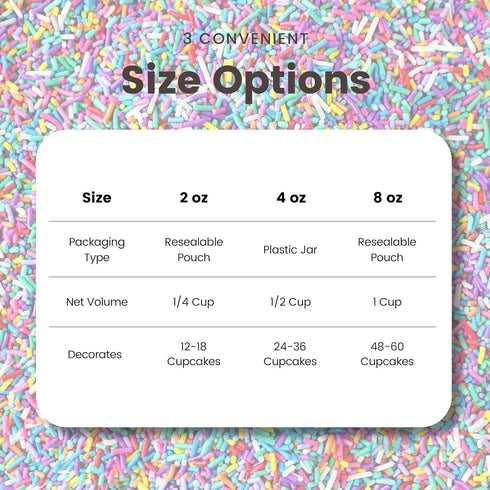 Ultimate Unicorn Rainbow Jimmies Sprinkle Mix| Sprinkles Made In USA By Sprinkle Pop| Yellow Red White Blue Purple Sprinkles Jimmies For Decoratin...