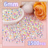 1500Pcs 6mm Resin Jelly Rhinestones with 3Pcs 10ml B7000 Jewelry Glue for Crafting, Transparent AB Flatback Gems, Bedazzling Crystal Bulk for DIY ...