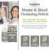 Stone & Steel Cleansing Polish Starter Kit - Quartz, Marble, Granite, Stone Countertop, Oven, Stainless Steel Cleaner - 16oz Spray Bottle, 2 Refil...