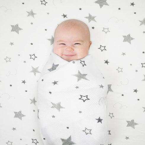 American Baby Company 100% Natural Cotton Fitted Mini Crib Sheet 38" x 24" - Soft & Breathable Small Nesting Portable Crib Sheet, Fits Pack N Play...