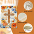 Fall for Jesus He Never Leaves Decorative Garden Flag, Religious Autumn Cross Pumpkin Flower Yard Outside Decorations, Christian Floral Seasonal O...