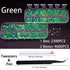 4600Pcs 2-6mm Resin Rhinestones Green AB Jelly Color Rhinestones Flatback Round Beads Pink Nail Gems Crystals for Nail Art Makeup Tumblers Bottles...