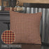 VHC Brands Patriotic Patch Plaid Cotton Primitive Bedding Square 16x16 Filled Pillow, 1 Count (Pack of 1), Deep Red...