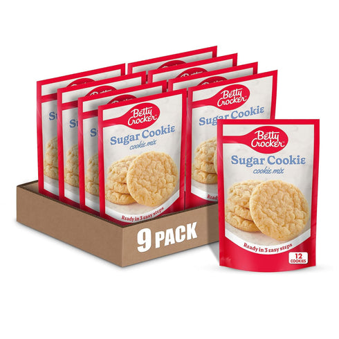 Betty Crocker Sugar Cookie Mix, Makes twelve (12) 2-inch Cookies, 6.25 oz. (Pack of 9)...