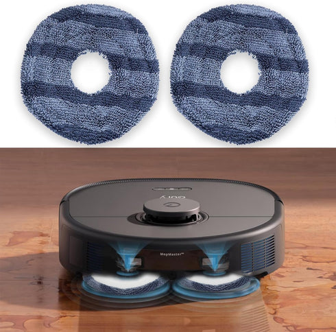 2 PCS Mop Cloth Compatible with eufy X10 Pro Omni X9 Pro Robot Vacuums - Replacement Washable Soft Mopping Pad, Reusable eufy Vacuum Replacement P...