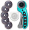 45mm Rotary Cutter Tool (5 EXTRA BLADES INCLUDED) - Quality Stainless Steel Blades - Rotary Cutter for Fabric, Paper, Leather, and More!...