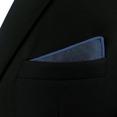 S&W SHLAX&WING Silk Ties for Men Neckties Modern Navy Solid Matching Pocket Square...