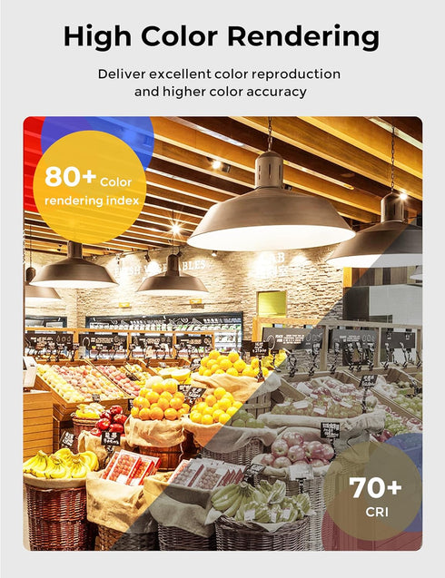 300 Watt Equivalent Light Bulb, 33W Super Bright Garage Light Bulb, A23 LED E26 Warm White 3000K Bulb for Warehouse, Backyard, Non-Dimmable, 2-Pac...