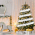 FOIMAS 33FT Christmas Tinsel Garland,White Twisted Metallic Hanging Garland for Christmas Tree Fireplace Home Decoration...